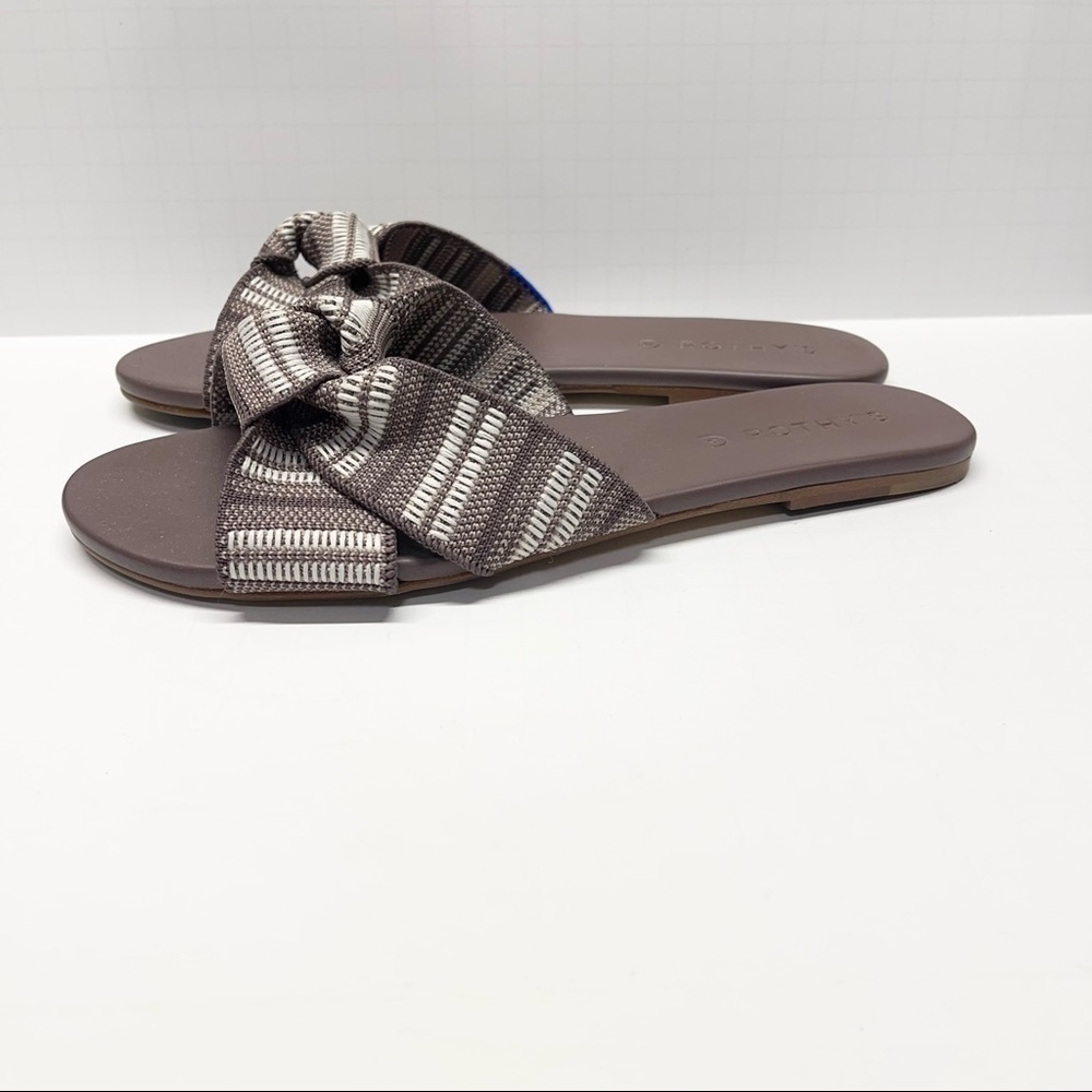 Rothys The Knot Sandals Twist Taupe Slide - Picture 4 of 7